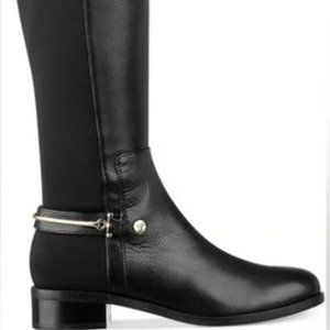 Knee High Black Leather Boots